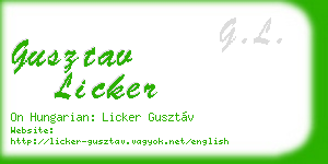 gusztav licker business card